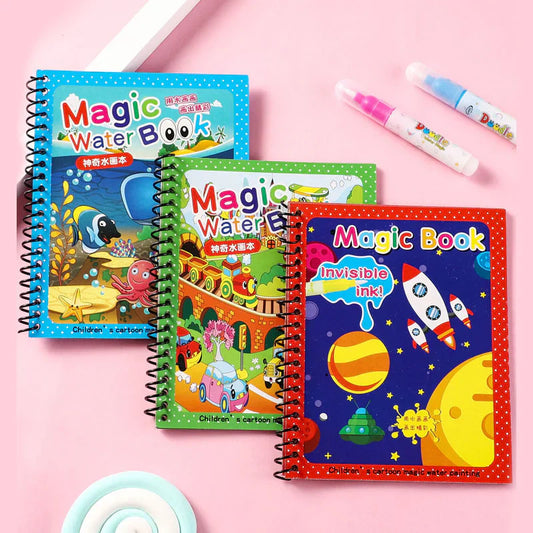 2 in 1 Kids Learning Deal (Water Magic Book + Magical Watercolor Book of 12 Pages) - Esaara Pk